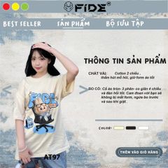 Áo thun FIDE LABUBU phông unisex form rộng local brand nam nữ cổ tròn oversize - AT97