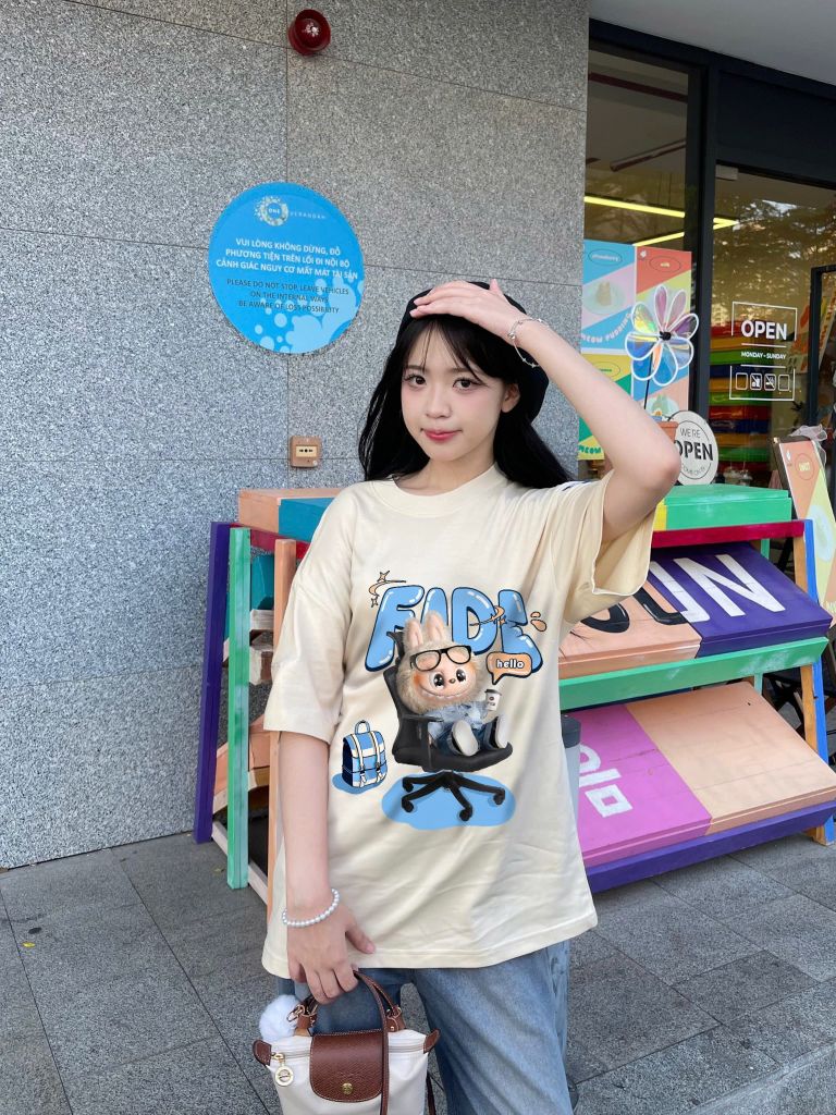 Áo thun FIDE LABUBU phông unisex form rộng local brand nam nữ cổ tròn oversize - AT97