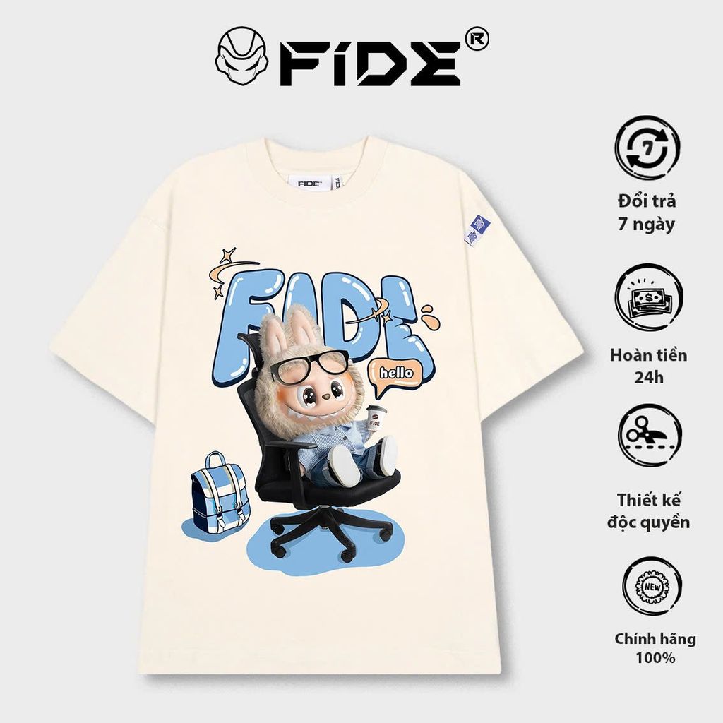 Áo thun FIDE LABUBU phông unisex form rộng local brand nam nữ cổ tròn oversize - AT97