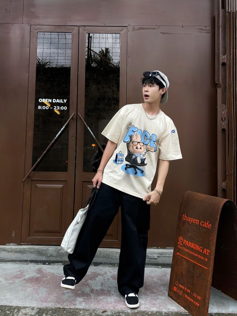 Áo thun FIDE LABUBU phông unisex form rộng local brand nam nữ cổ tròn oversize - AT97