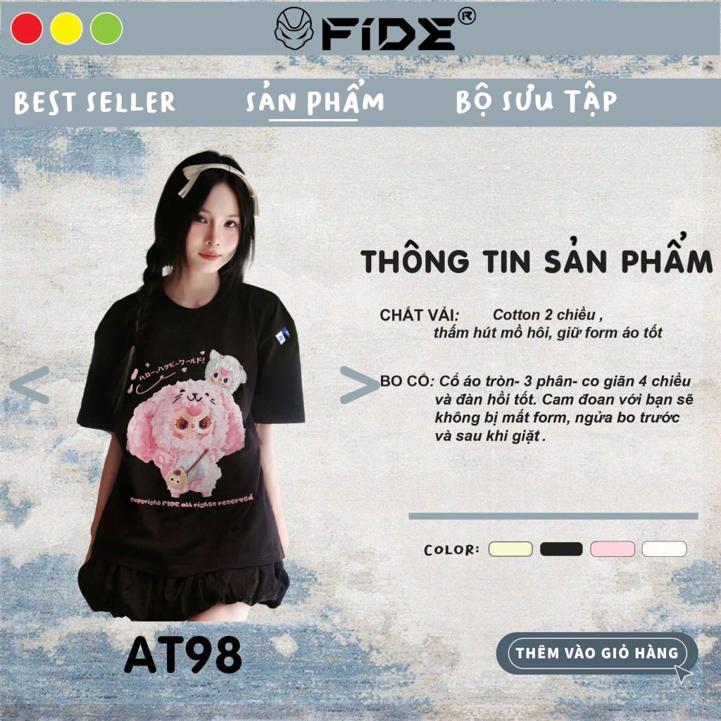 Áo thun FIDE Baby Three phông unisex form rộng local brand nam nữ cổ tròn oversize - AT98