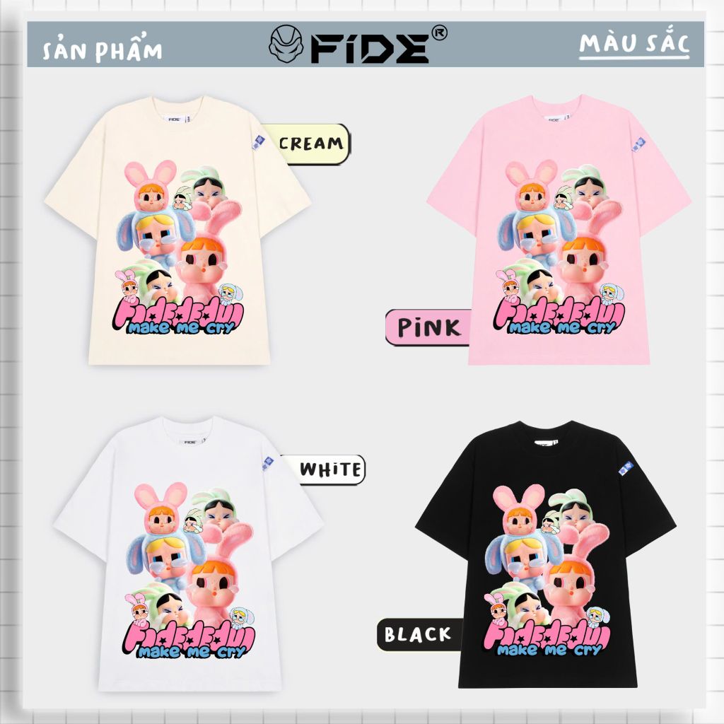 Áo thun FIDE Baby Cry phông unisex form rộng local brand nam nữ cổ tròn oversize - AT103