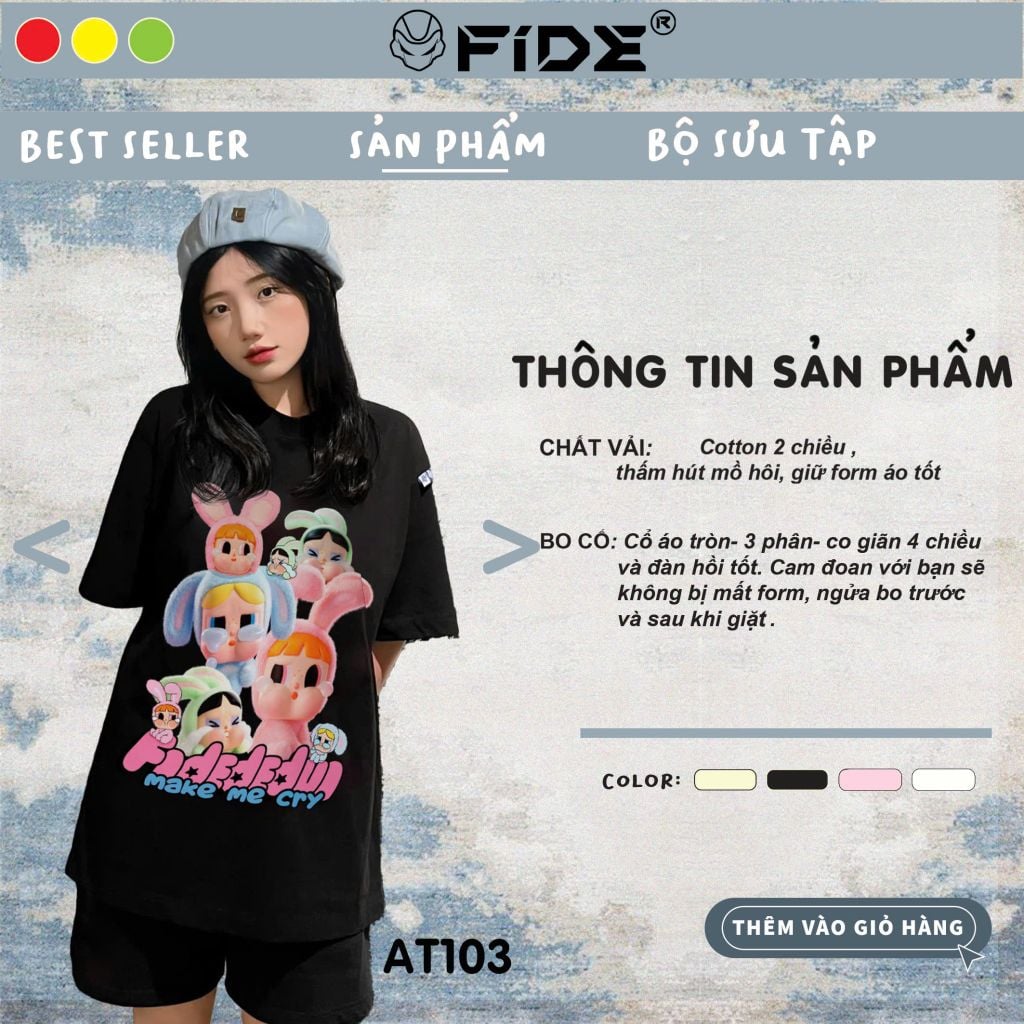 Áo thun FIDE Baby Cry phông unisex form rộng local brand nam nữ cổ tròn oversize - AT103