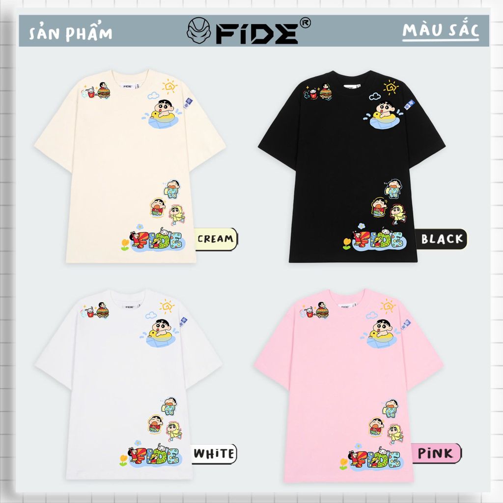 Áo thun FIDE SHIN Bút Chì phông unisex form rộng local brand nam nữ cổ tròn oversize - AT104