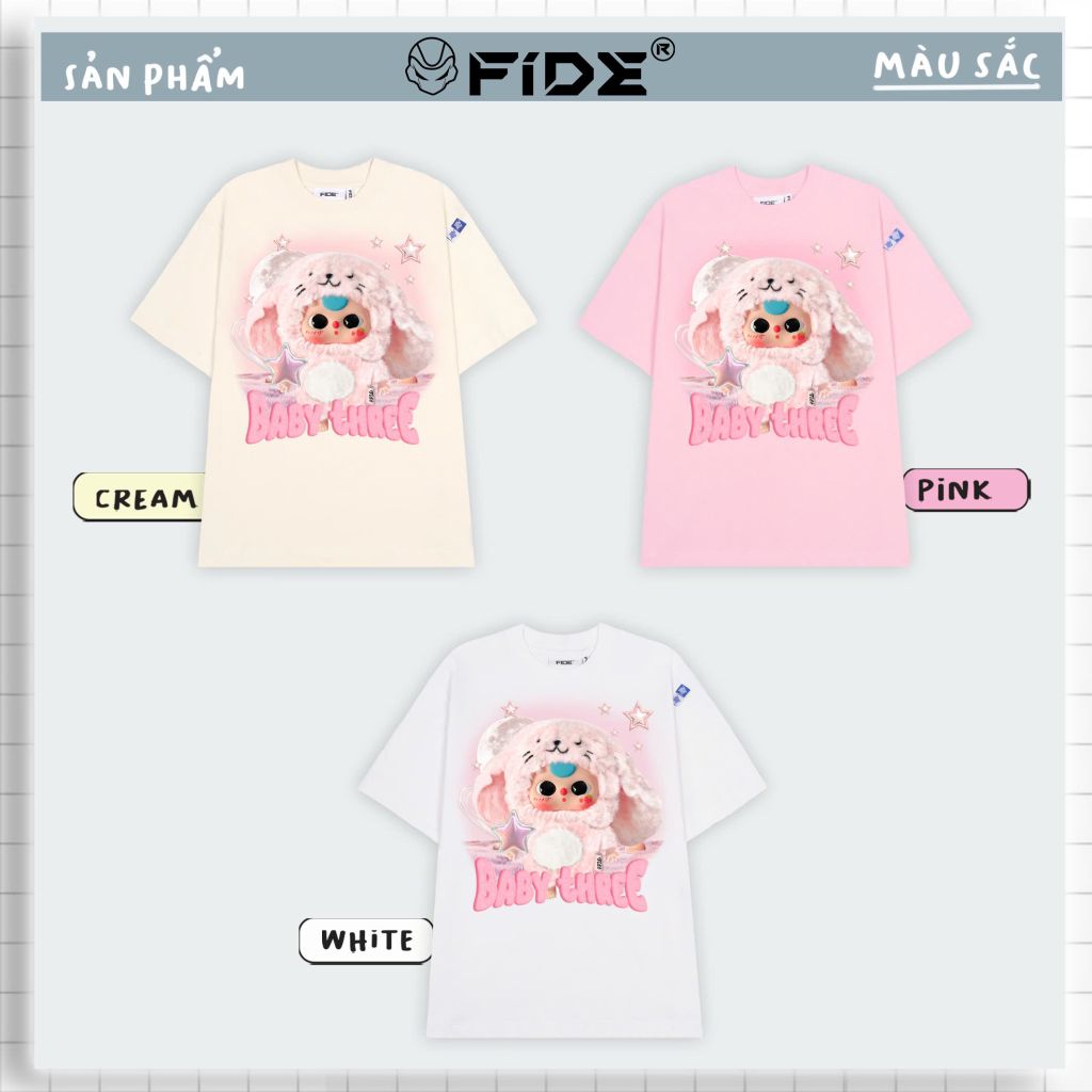 Áo thun FIDE Baby Three phông unisex form rộng local brand nam nữ cổ tròn oversize - AT106