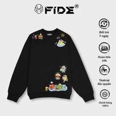 Áo Sweater FIDE Shin Bút Chì unisex nam nữ Sweater Cotton oversize form rộng -SW09