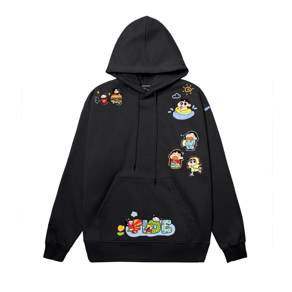 Áo hoodie FIDE Shin Bút chì phông trơn nam nữ HOODIE - HD07