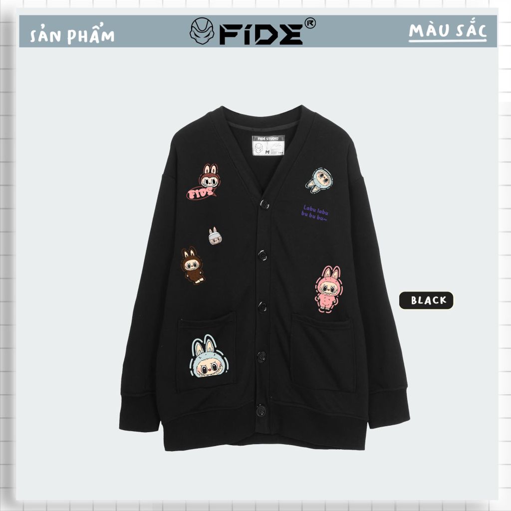 Áo Cardigan FIDE áo khoác nỉ chân cua - CAR10