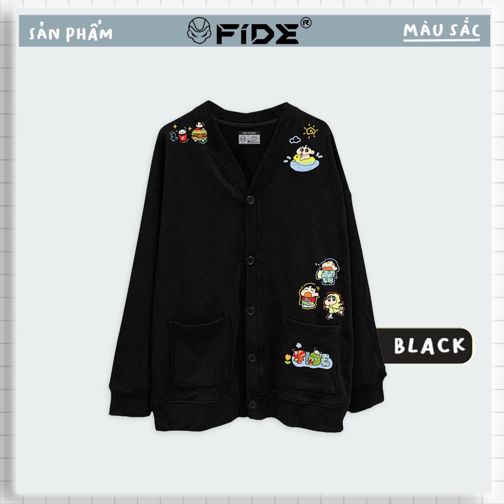 Áo Cardigan FIDE áo khoác nỉ chân cua - CAR09