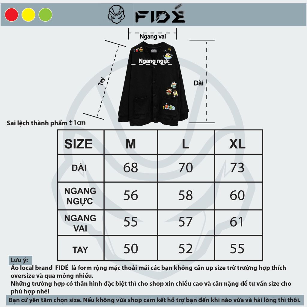 Áo Cardigan FIDE áo khoác nỉ chân cua - CAR09