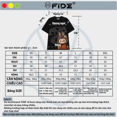 Áo thun FIDE Labubu phông unisex local brand nam nữ cổ tròn oversize - AT107