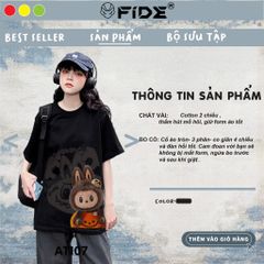 Áo thun FIDE Labubu phông unisex local brand nam nữ cổ tròn oversize - AT107