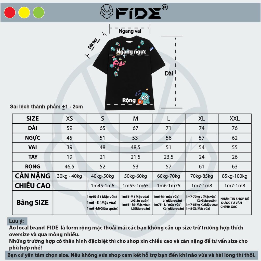 Áo thun FIDE Cá Hề phông unisex local brand nam nữ cổ tròn oversize - AT108