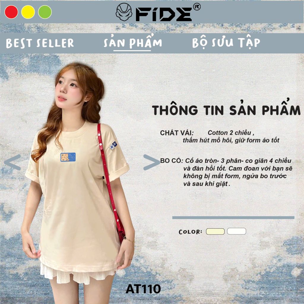 Áo thun FIDE TEDDY phông unisex form rộng local brand nam nữ cổ tròn oversize - AT110