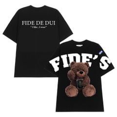 Áo thun FIDE TEDDY phông unisex form rộng local brand nam nữ cổ tròn oversize - AT109