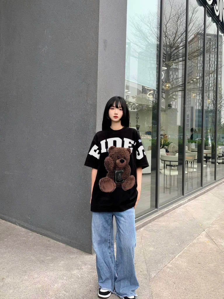 Áo thun FIDE TEDDY phông unisex form rộng local brand nam nữ cổ tròn oversize - AT109