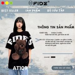 Áo thun FIDE TEDDY phông unisex form rộng local brand nam nữ cổ tròn oversize - AT109