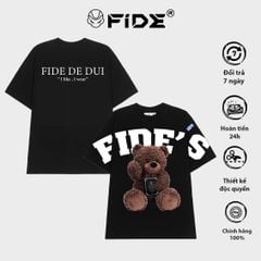 Áo thun FIDE TEDDY phông unisex form rộng local brand nam nữ cổ tròn oversize - AT109