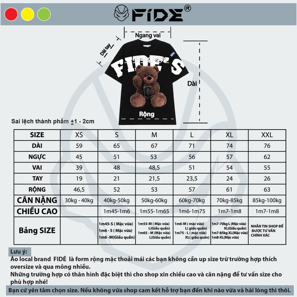 Áo thun FIDE TEDDY phông unisex form rộng local brand nam nữ cổ tròn oversize - AT109