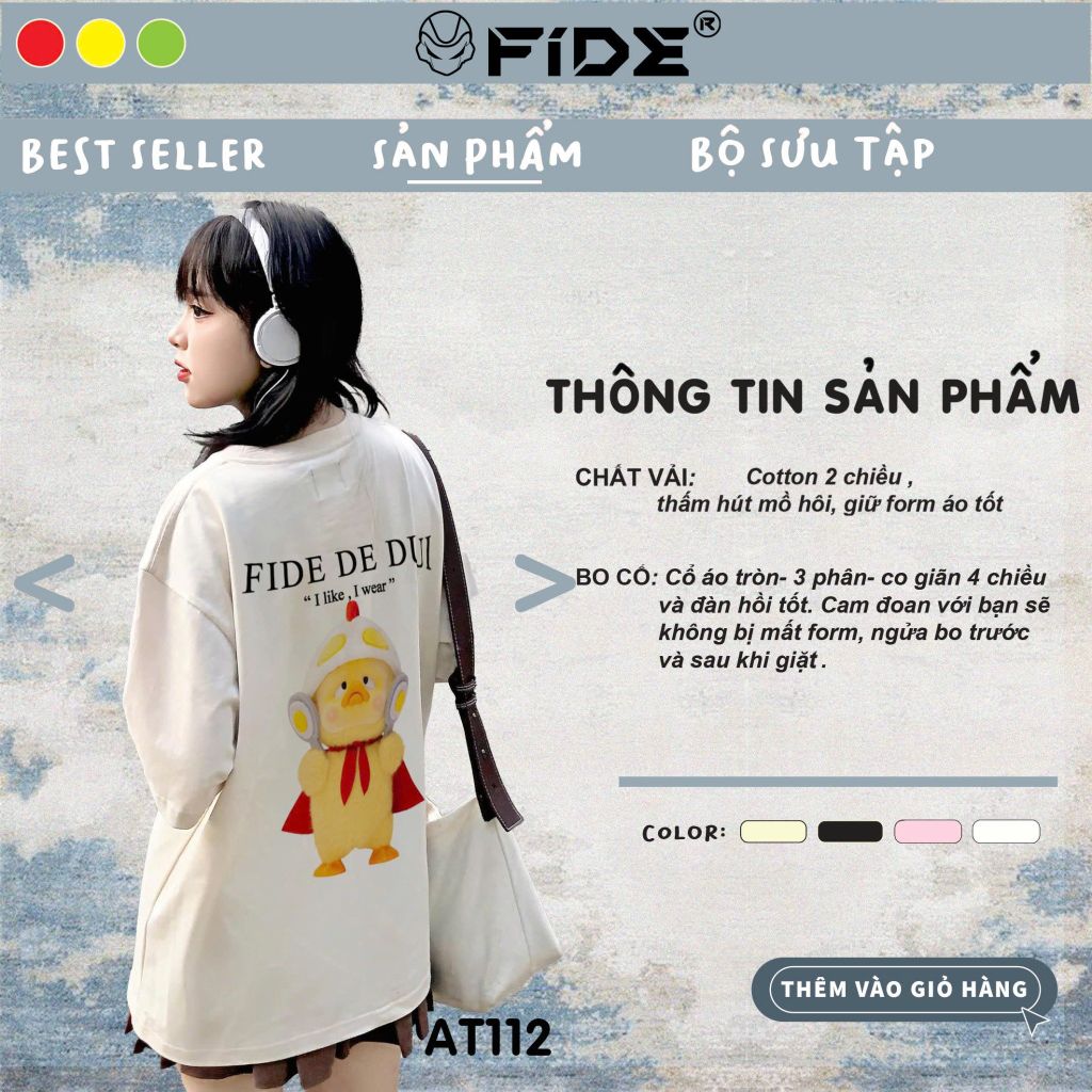 Áo thun FIDE UpsetDuck phông unisex form rộng local brand nam nữ cổ tròn oversize - AT112