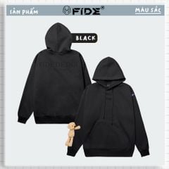Áo hoodie FIDE TEDDY đính gấu phông trơn nam nữ HOODIE - HD09 (Tặng kèm gấu)