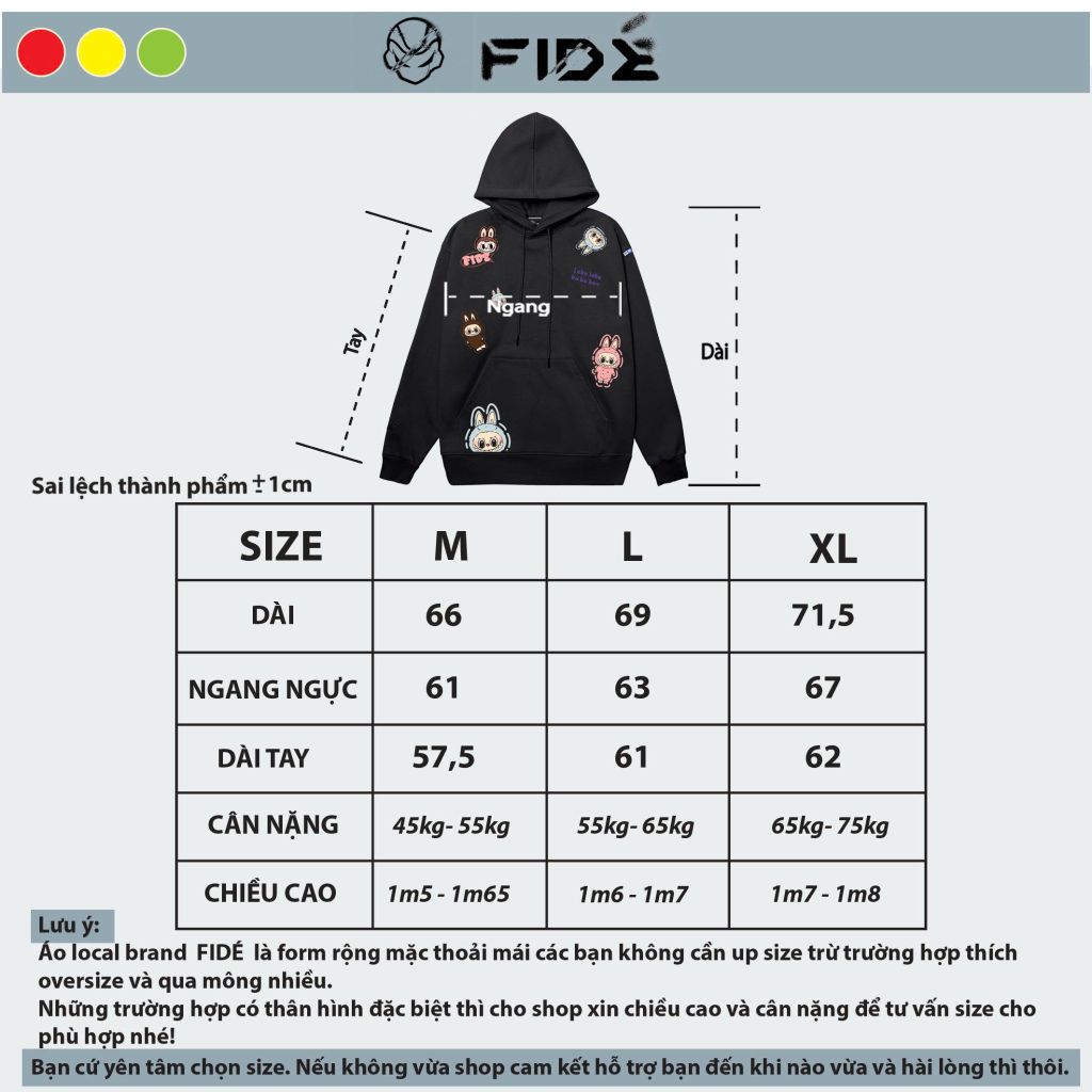 Áo hoodie FIDE Shin Bút chì phông trơn nam nữ HOODIE - HD07