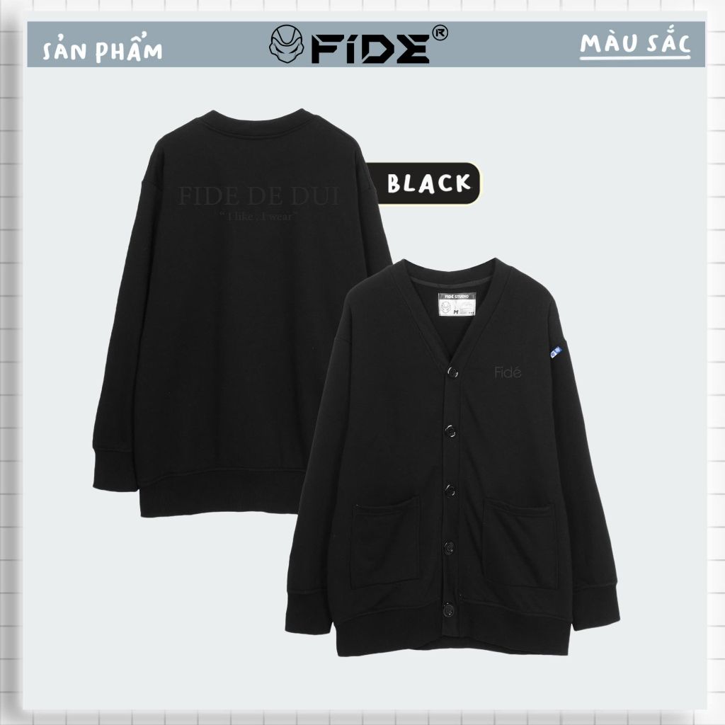 Áo Cardigan FIDE áo khoác Cotton trơn - CAR11