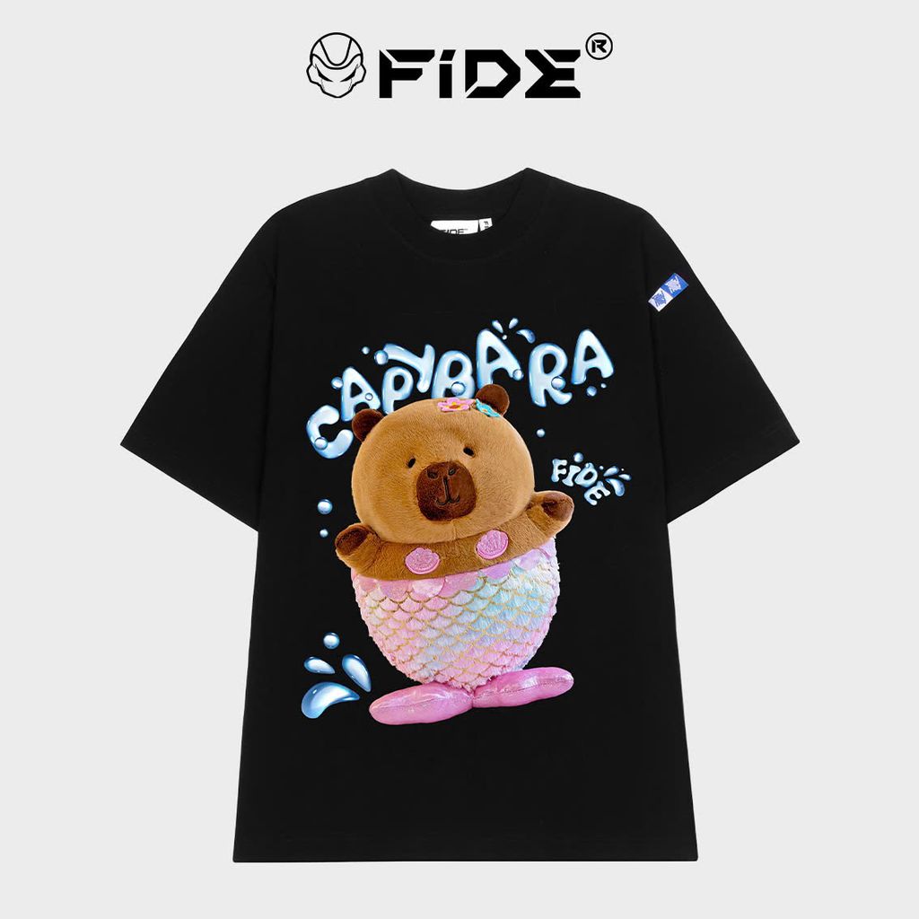Áo thun FIDE Capybara phông unisex form rộng local brand nam nữ cổ tròn oversize - AT114