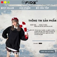 Áo Sweater FIDE unisex nam nữ Sweater Cotton oversize form rộng -SWT11