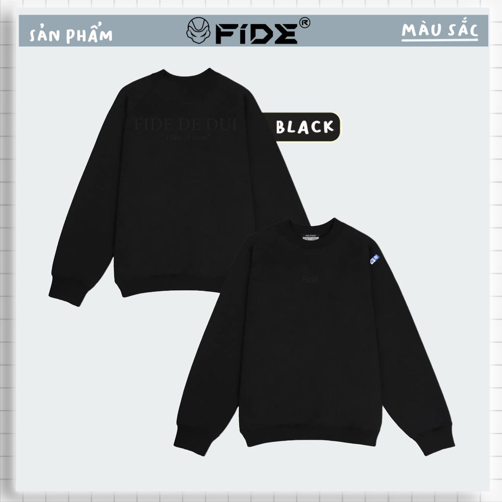 Áo Sweater FIDE unisex nam nữ Sweater Cotton oversize form rộng -SWT11