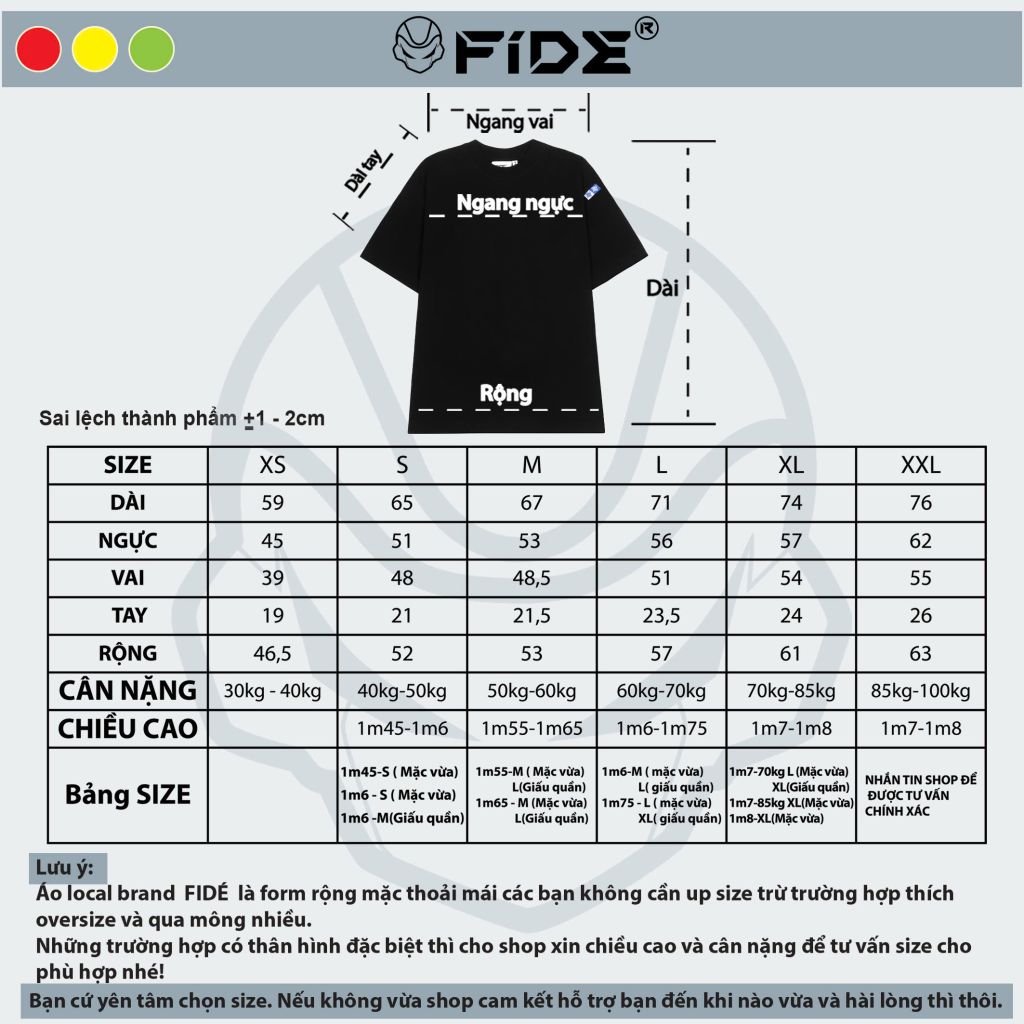 Áo thun FIDE phông unisex form rộng local brand nam nữ cổ tròn oversize - AT115