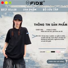 Áo thun FIDE phông unisex form rộng local brand nam nữ cổ tròn oversize - AT115