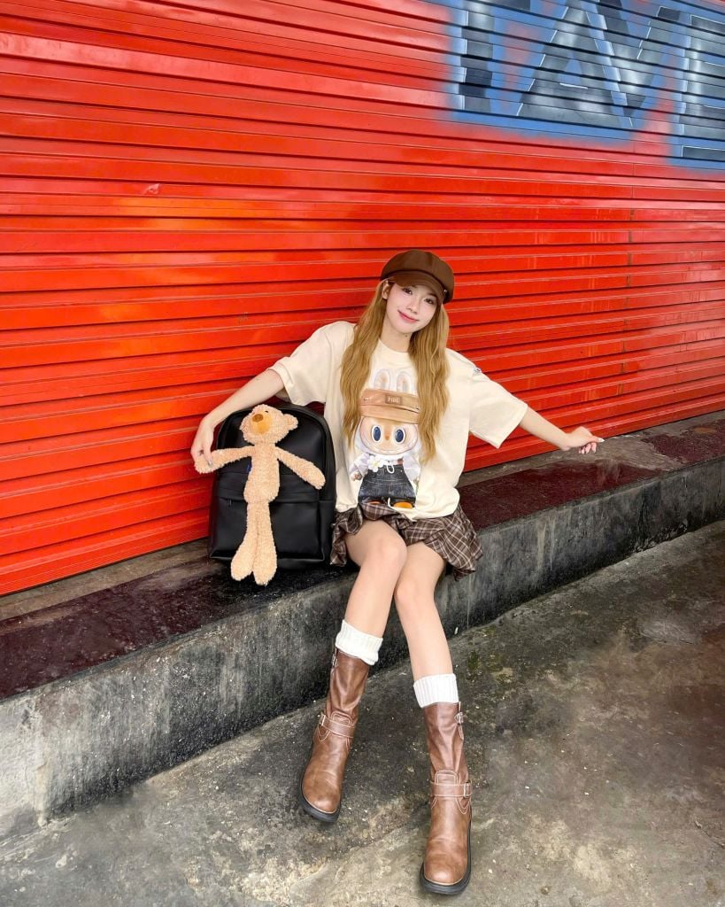 BALO Hottrend FIDE TEDDY balo da đính gấu 05 - BLG05 (TẶNG KÈM GẤU) Đeo Vai Backpack