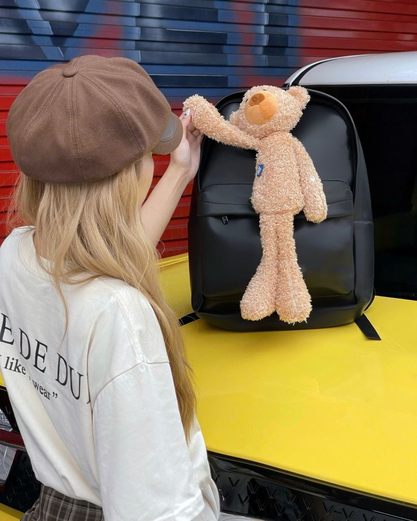 BALO Hottrend FIDE TEDDY balo da đính gấu 05 - BLG05 (TẶNG KÈM GẤU) Đeo Vai Backpack