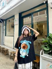 Áo thun FIDE CAPYBARA unisex form rộng cổ tròn CAPYBARA - AT117 Cotton