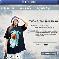 Áo thun FIDE CAPYBARA unisex form rộng cổ tròn CAPYBARA - AT117 Cotton
