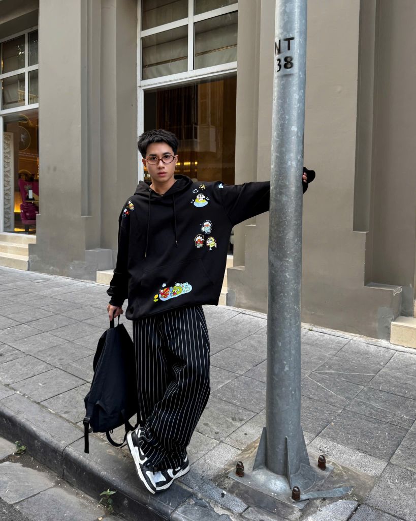 Áo hoodie FIDE Shin Bút chì phông trơn nam nữ HOODIE - HD07