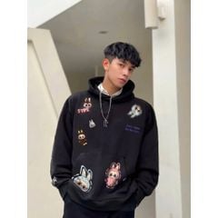 Áo hoodie FIDE LABUBU phông trơn nam nữ HOODIE - HD08