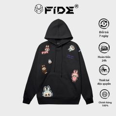 Áo hoodie FIDE LABUBU phông trơn nam nữ HOODIE - HD08