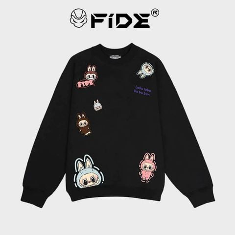 Áo Sweater FIDE Shin Bút Chì unisex nam nữ Sweater Cotton oversize form rộng -SW10