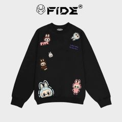 Áo Sweater FIDE Shin Bút Chì unisex nam nữ Sweater Cotton oversize form rộng -SW10