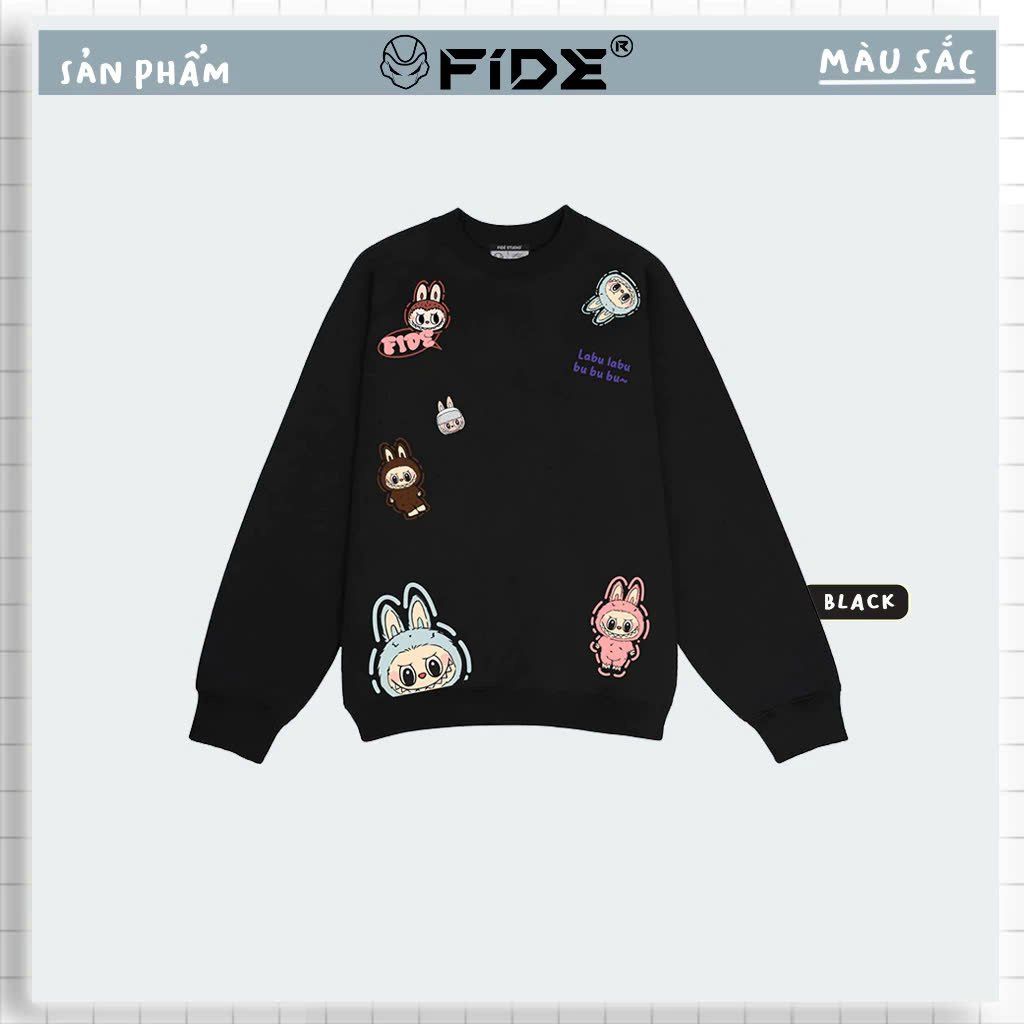 Áo Sweater FIDE Shin Bút Chì unisex nam nữ Sweater Cotton oversize form rộng -SW10