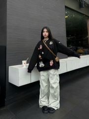 Áo Sweater FIDE Shin Bút Chì unisex nam nữ Sweater Cotton oversize form rộng -SW10