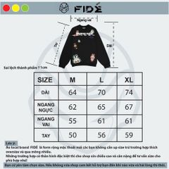 Áo Sweater FIDE Shin Bút Chì unisex nam nữ Sweater Cotton oversize form rộng -SW10