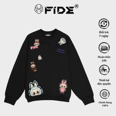 Áo Sweater FIDE Shin Bút Chì unisex nam nữ Sweater Cotton oversize form rộng -SW10