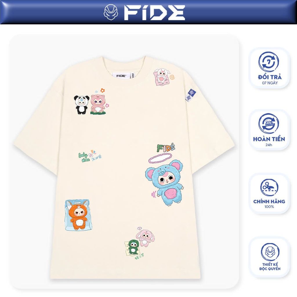 Áo thun FIDE Baby Three phông unisex form rộng local brand nam nữ cổ tròn oversize - AT121