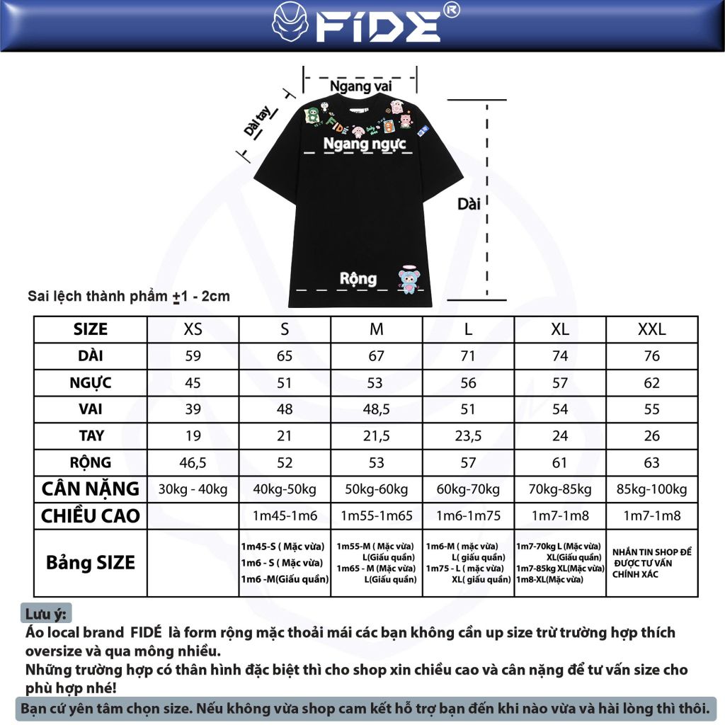 Áo thun FIDE Baby Three phông unisex form rộng local brand nam nữ cổ tròn oversize - AT122