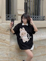 Áo thun FIDE LABUBU phông unisex form rộng local brand nam nữ cổ tròn oversize - AT120