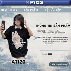Áo thun FIDE LABUBU phông unisex form rộng local brand nam nữ cổ tròn oversize - AT120