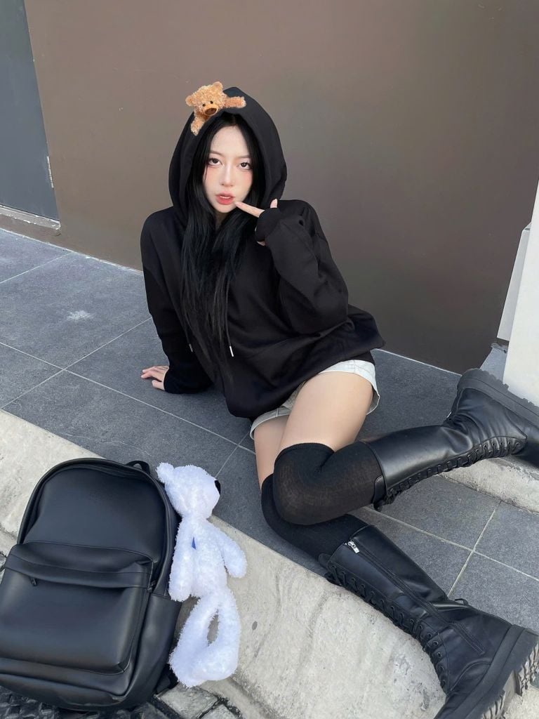 Áo hoodie FIDE TEDDY đính gấu phông trơn nam nữ HOODIE - HD10 (Tặng kèm gấu)